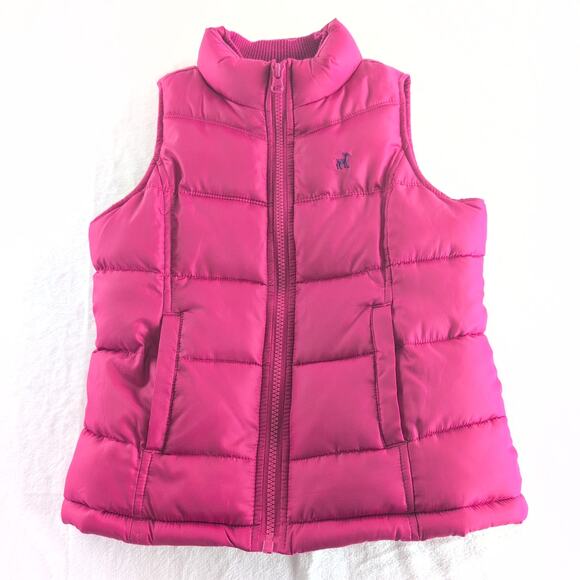 Old Navy Puffer Vest Girls Pink Fuchsia Size Small KidCore - Picture 1 of 10